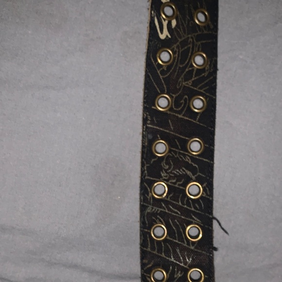Y2K VINTAGE- Ed Hardy Genuine Leather Black and Tan Belt For Men - Picture 9 of 10